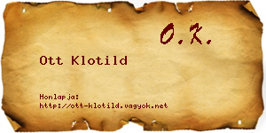 Ott Klotild névjegykártya